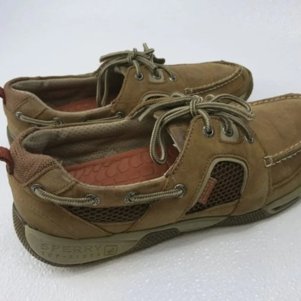 Sperry Top-Sider Suede Leather Comfort Used Shoes Footwear Men's Deck Sz 11.5